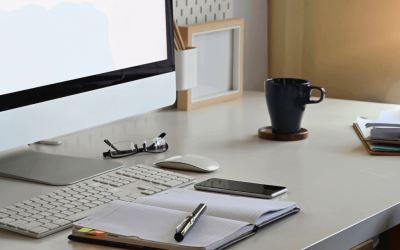 office desk cleaning