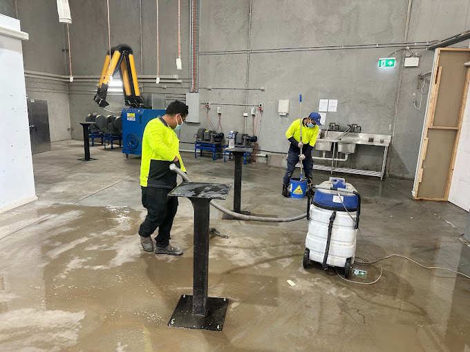 industrial floor sweeping and scrubbing