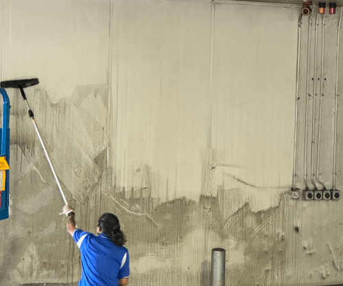 Industrial wall cleaning