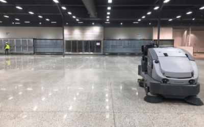 Industrial warehouse and factory floor cleaning
